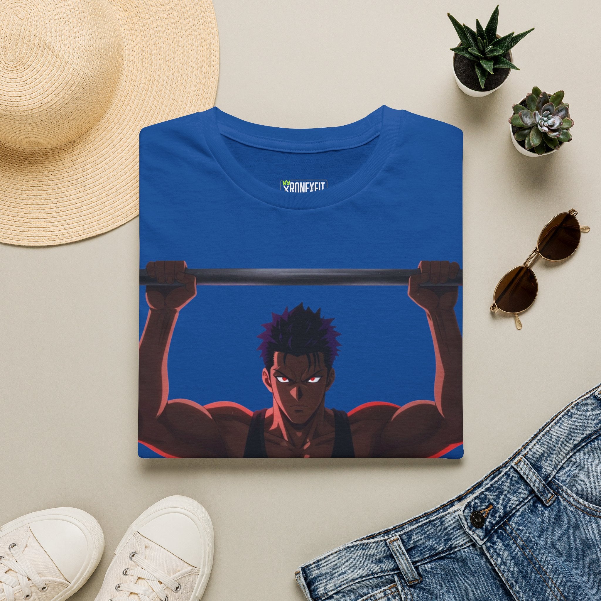 🔥Kronex Fit Shadow Warrior Tee – Anime Gym Graphic Shirt💯💪