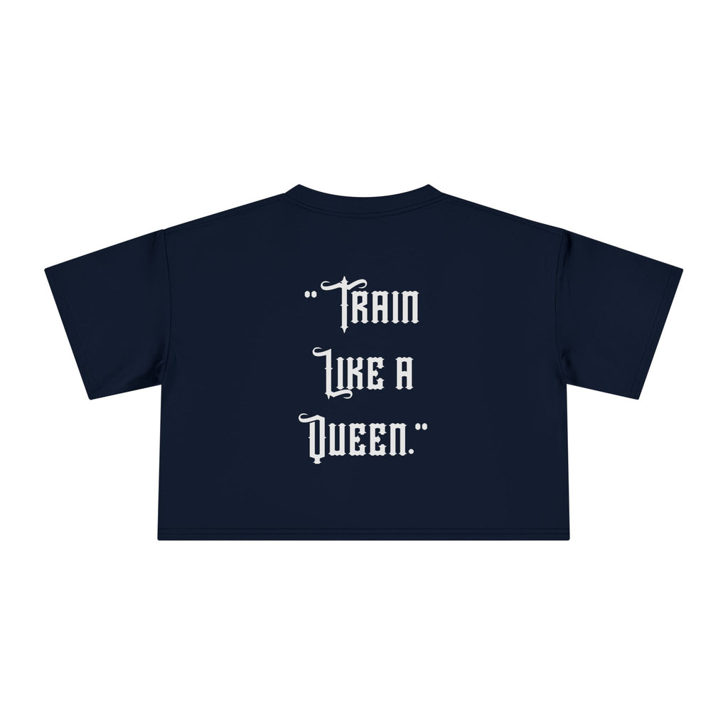🔥💪Kronex Fit Train Like a Queen Crop Tee – Women's Gym Top🔥💯