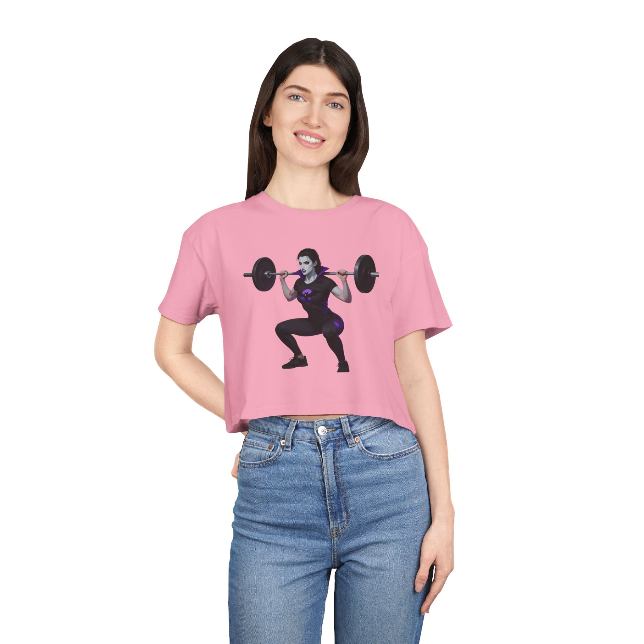 🔥💪Kronex Fit Train Like a Queen Crop Tee – Women's Gym Top🔥💯