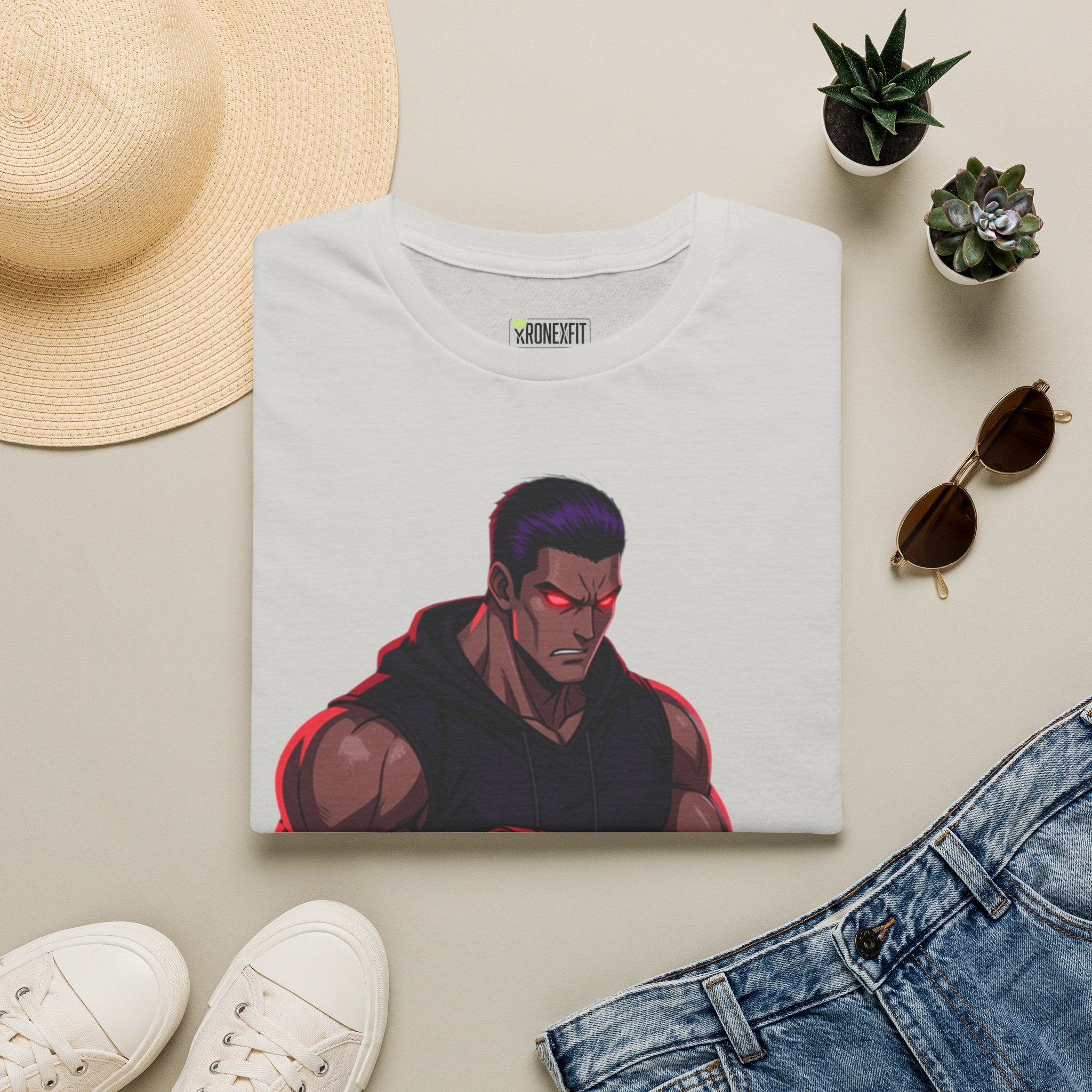 🥵💪💯Beast Mode Anime Gym Tee – Dark Warrior Muscle Shirt💯🔥