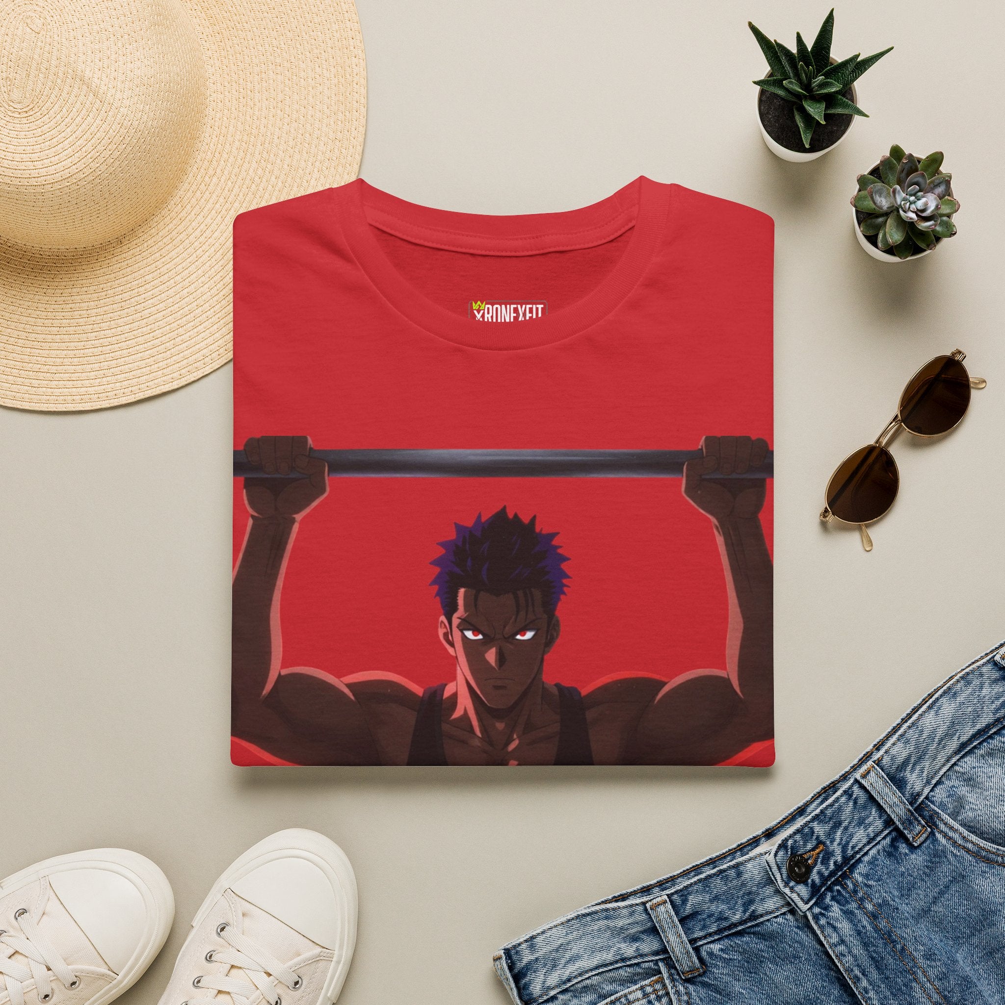 🔥Kronex Fit Shadow Warrior Tee – Anime Gym Graphic Shirt💯💪