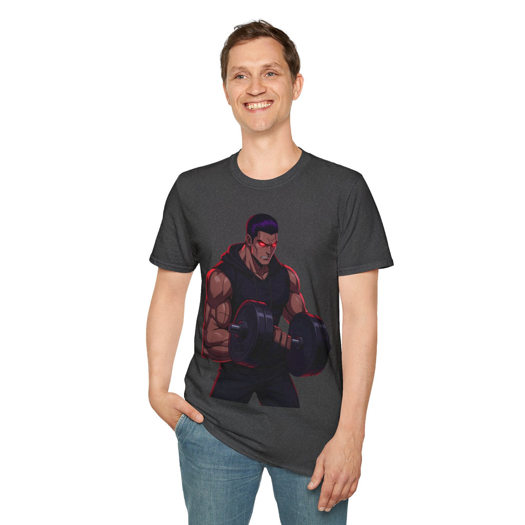 🥵💪💯Beast Mode Anime Gym Tee – Dark Warrior Muscle Shirt💯🔥