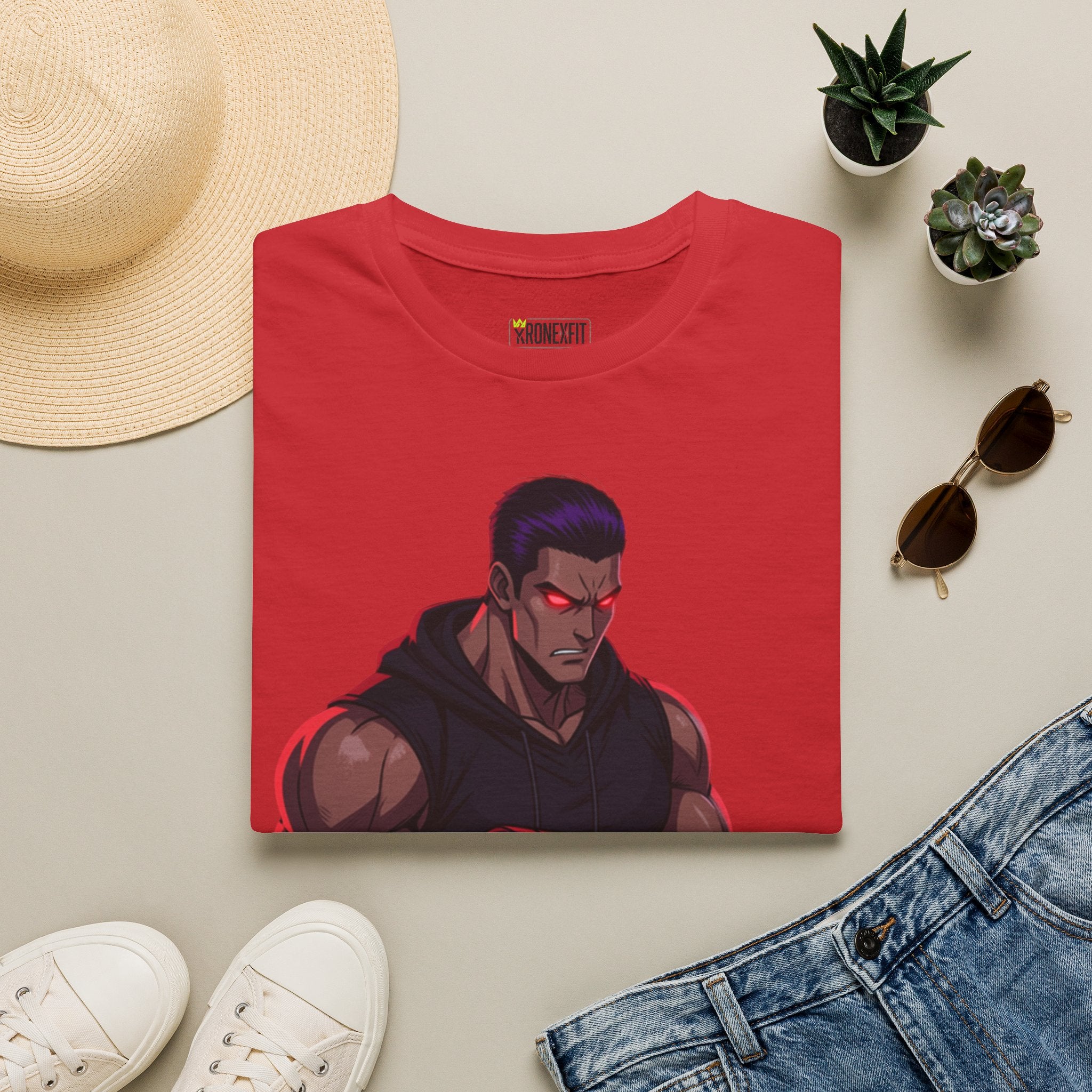 🥵💪💯Beast Mode Anime Gym Tee – Dark Warrior Muscle Shirt💯🔥