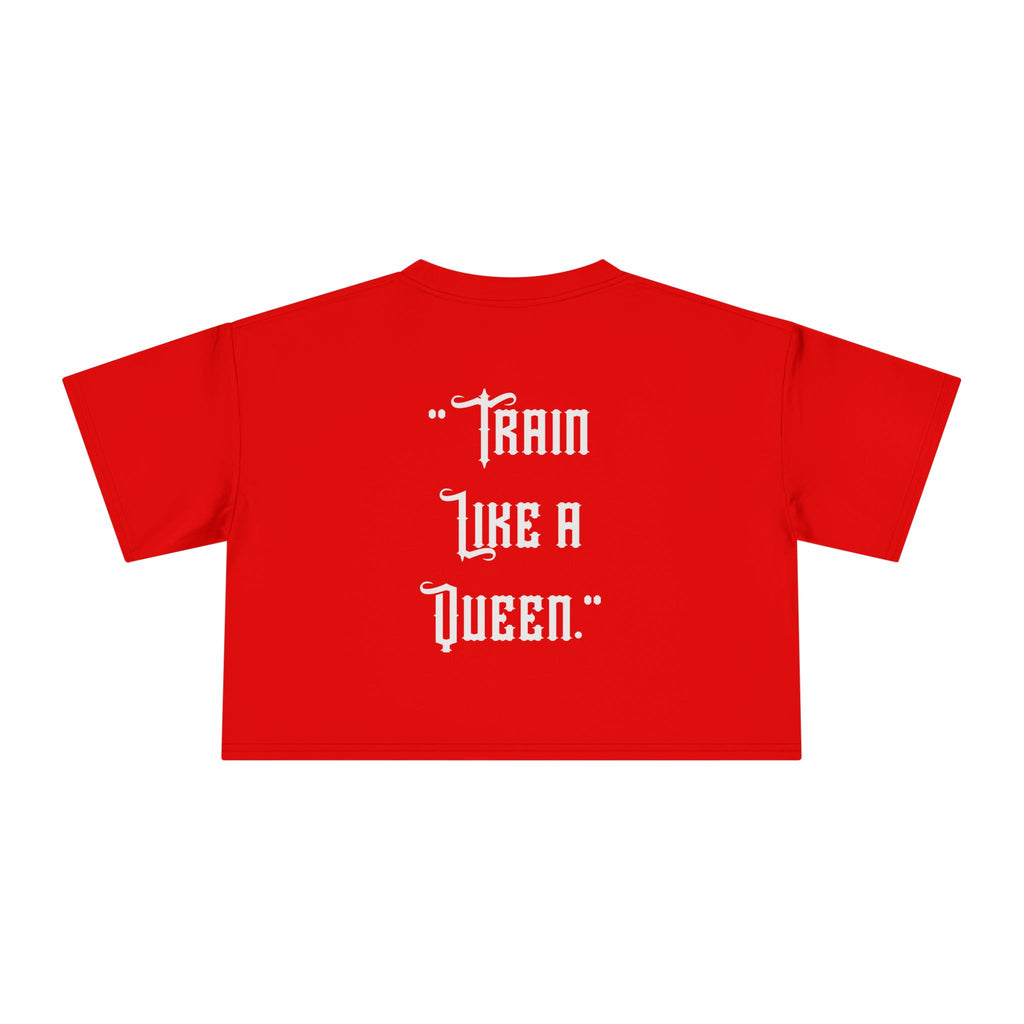 🔥💪Kronex Fit Train Like a Queen Crop Tee – Women's Gym Top🔥💯