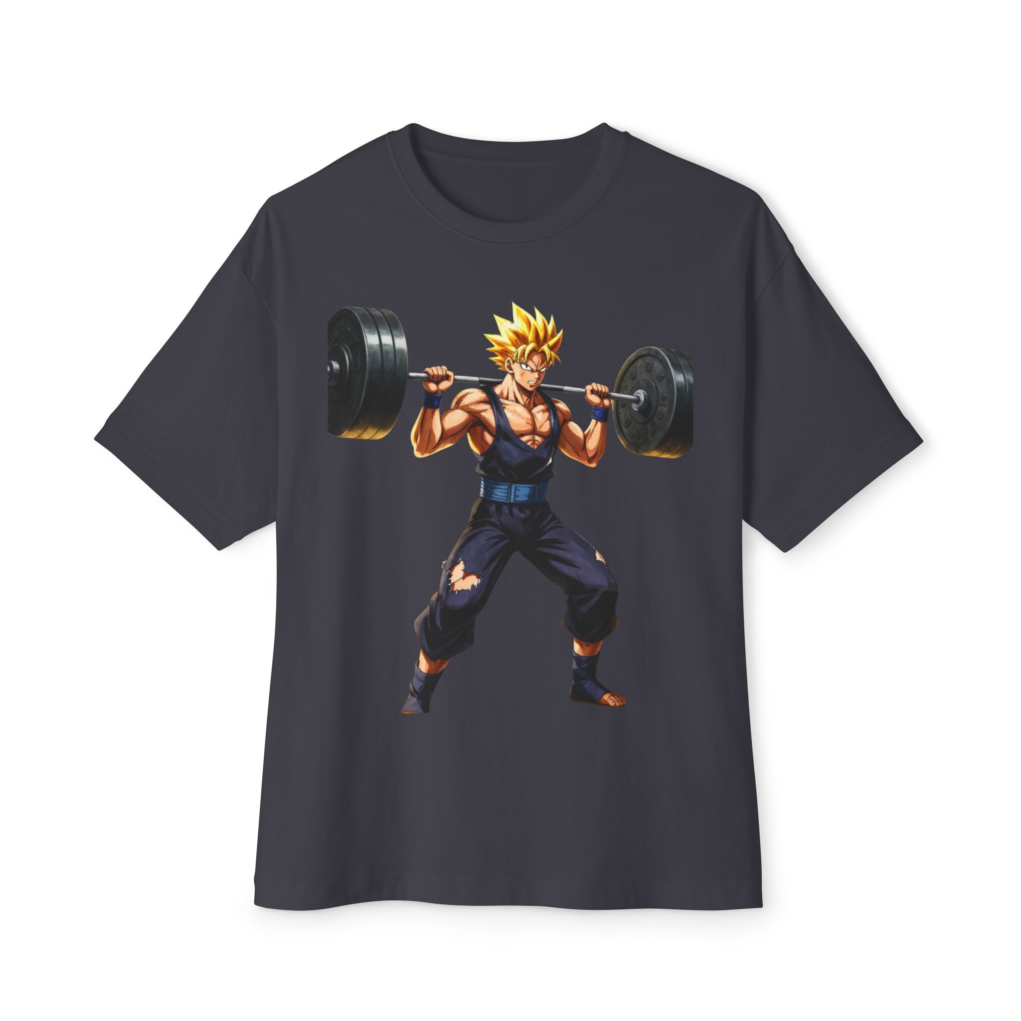 💯💪Anime Weightlifter Tee — Super Saiyan Barbell Workout T-Shirt🥵🔥