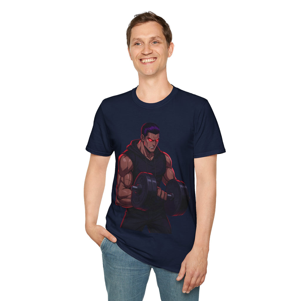 🥵💪💯Beast Mode Anime Gym Tee – Dark Warrior Muscle Shirt💯🔥