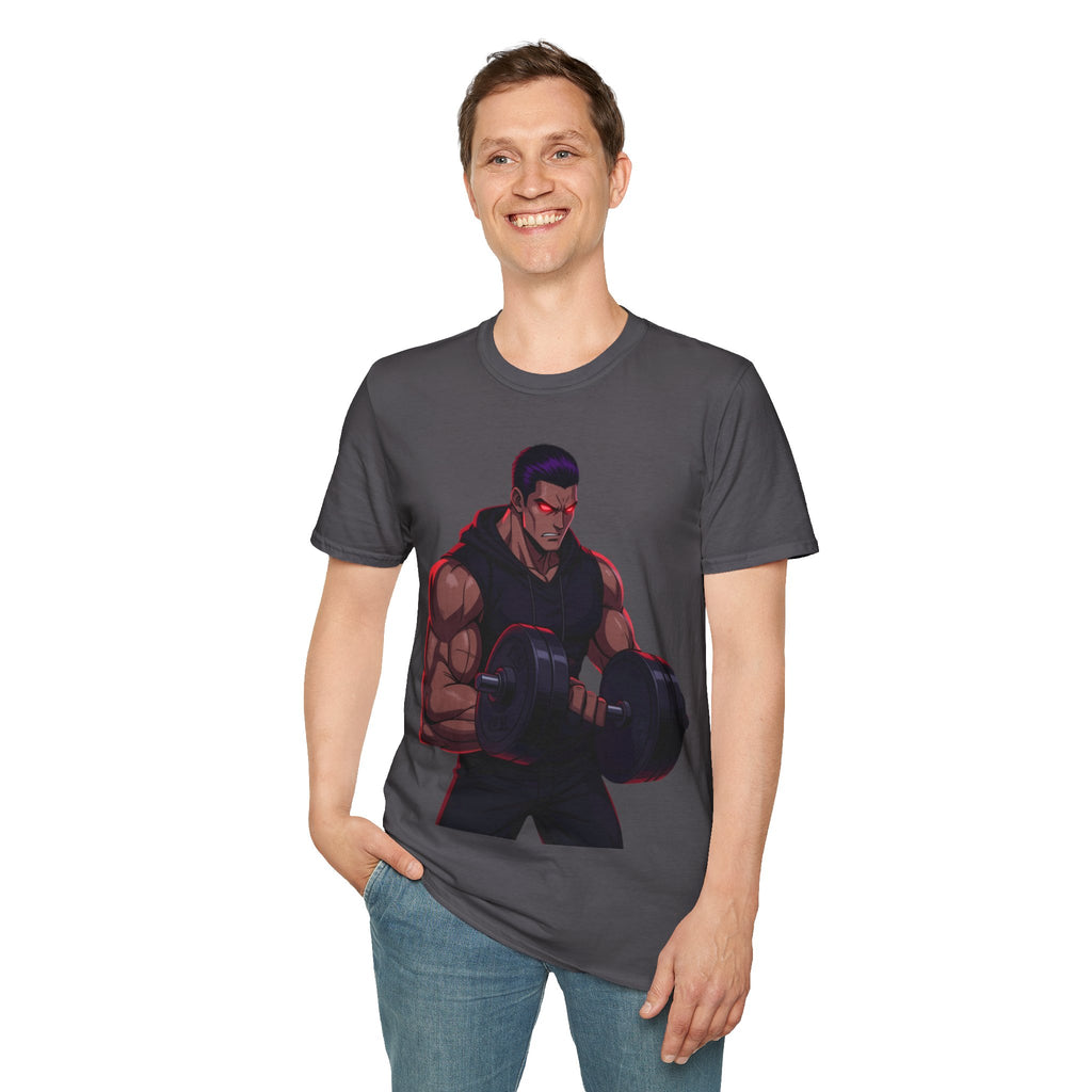 🥵💪💯Beast Mode Anime Gym Tee – Dark Warrior Muscle Shirt💯🔥