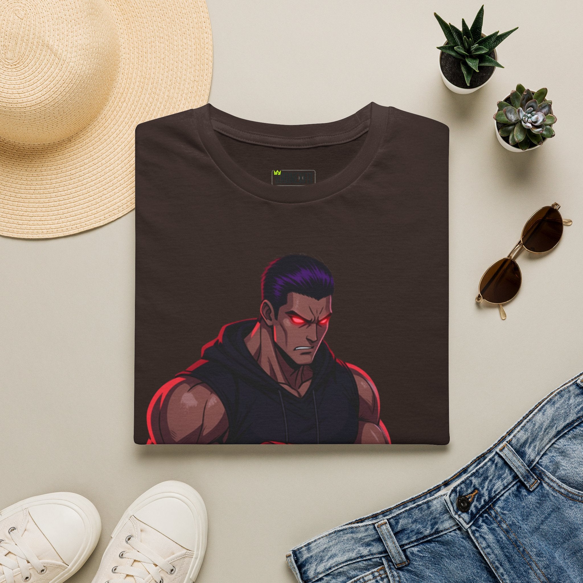 🥵💪💯Beast Mode Anime Gym Tee – Dark Warrior Muscle Shirt💯🔥