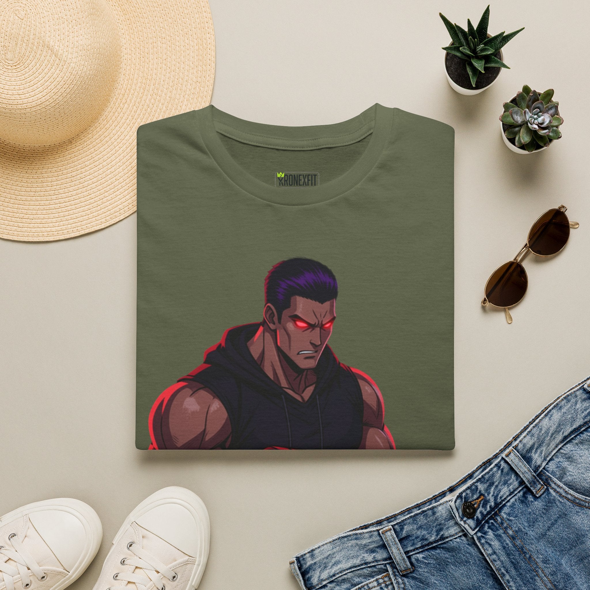 🥵💪💯Beast Mode Anime Gym Tee – Dark Warrior Muscle Shirt💯🔥