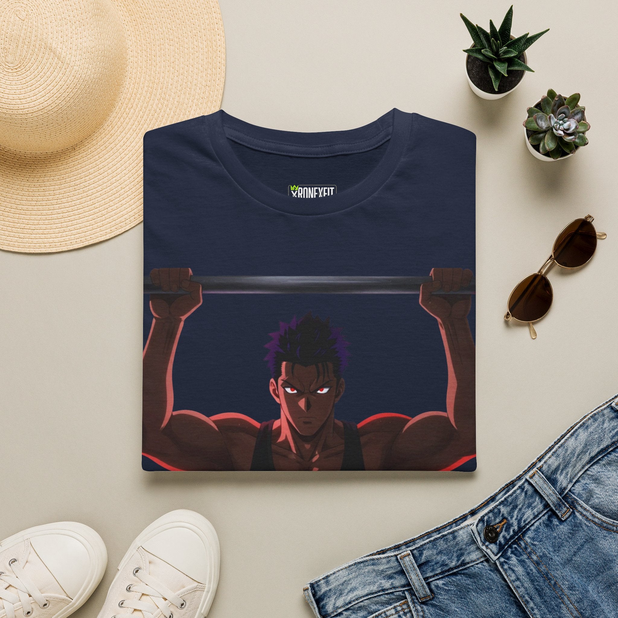 🔥Kronex Fit Shadow Warrior Tee – Anime Gym Graphic Shirt💯💪