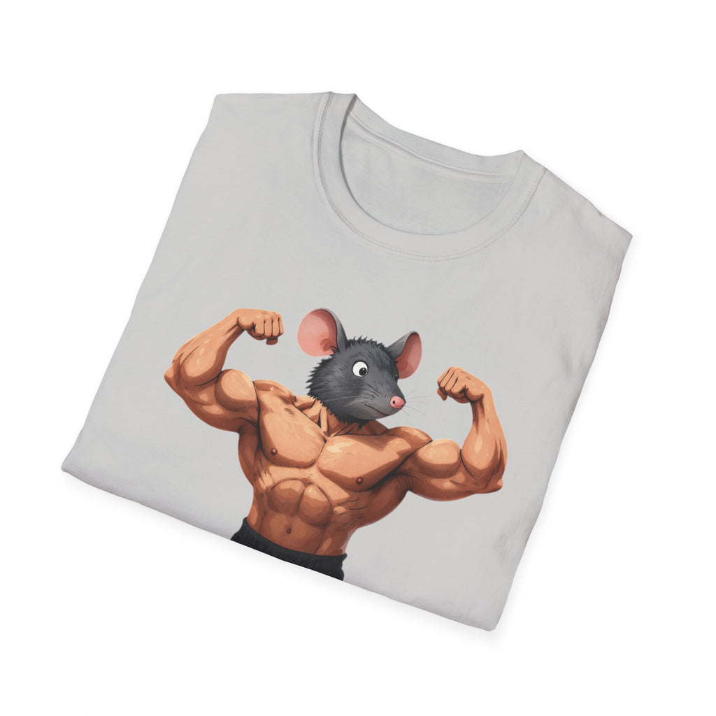 🔥🔥Muscle Rat T-Shirt — Funny Bodybuilder Mouse Fitness Tee🥵💪💪