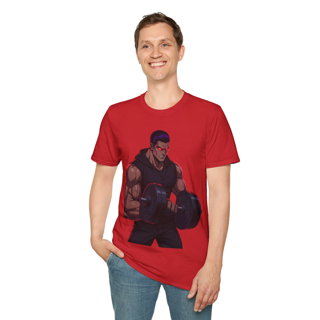 🥵💪💯Beast Mode Anime Gym Tee – Dark Warrior Muscle Shirt💯🔥