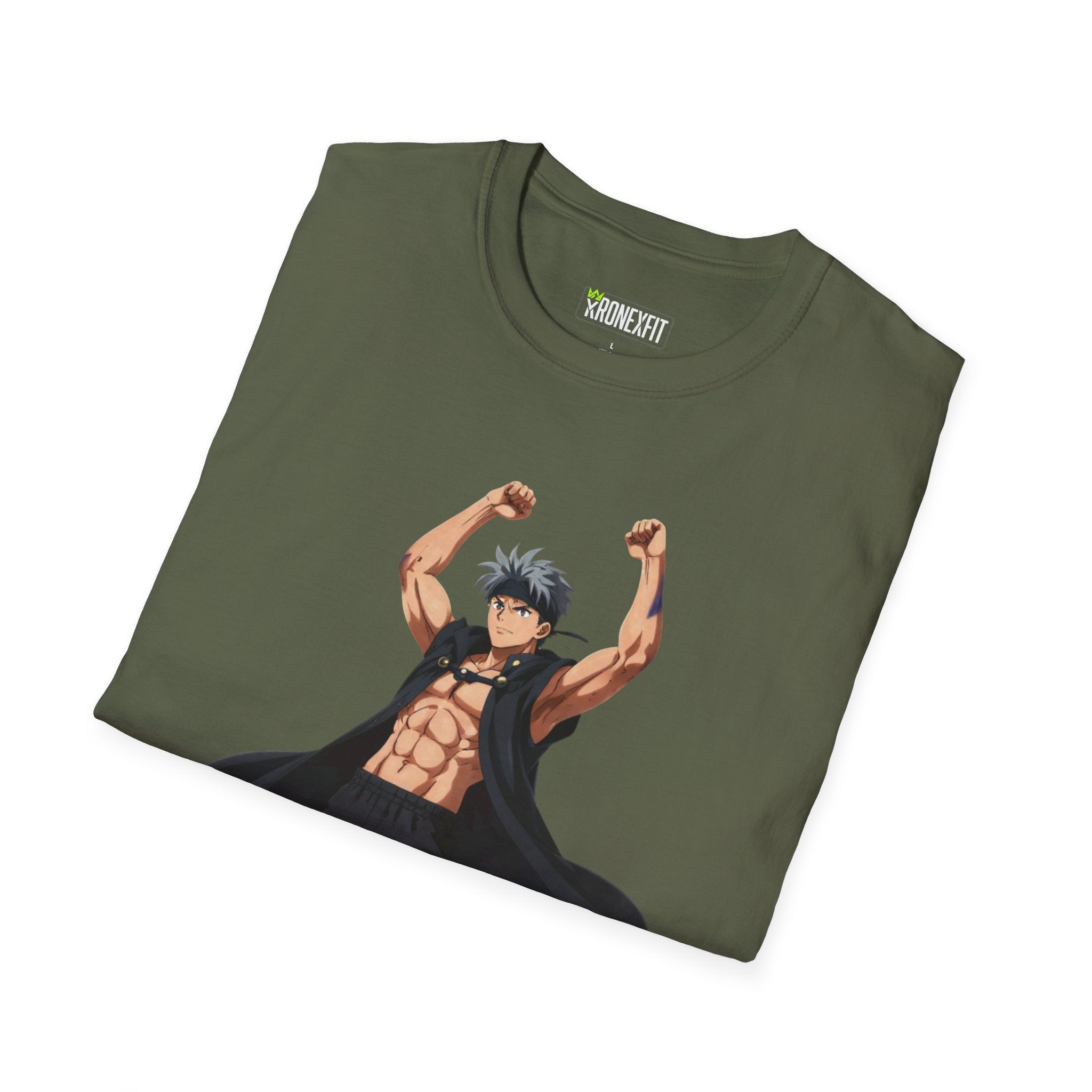 🥵🔥Kronex Fit Muscular Hero Tee – Anime Gym Graphic Shirt🔥💪