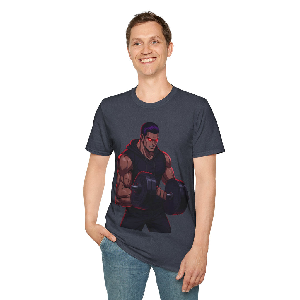 🥵💪💯Beast Mode Anime Gym Tee – Dark Warrior Muscle Shirt💯🔥