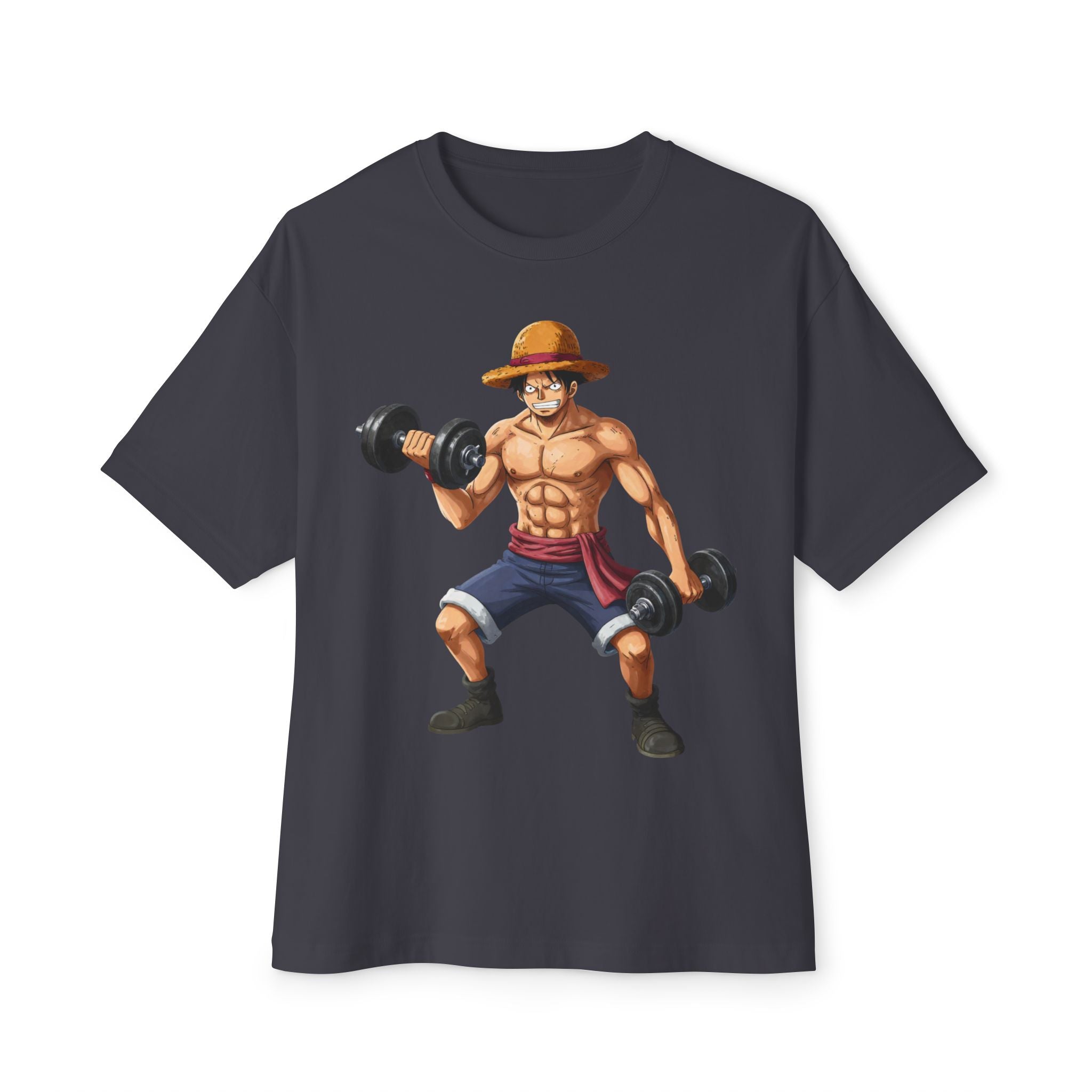 🔥No Mercy Just Muscle Tee — Straw Hat Lifter Graphic T-Shirt🔥