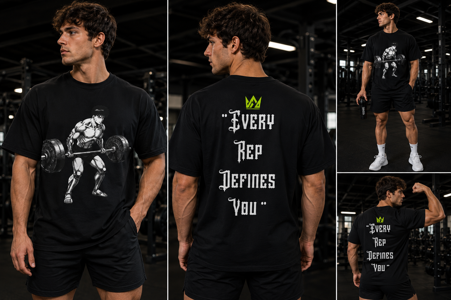 Weightlifting Tee — "Every Rep Defines You" Motivational Gym Shirt