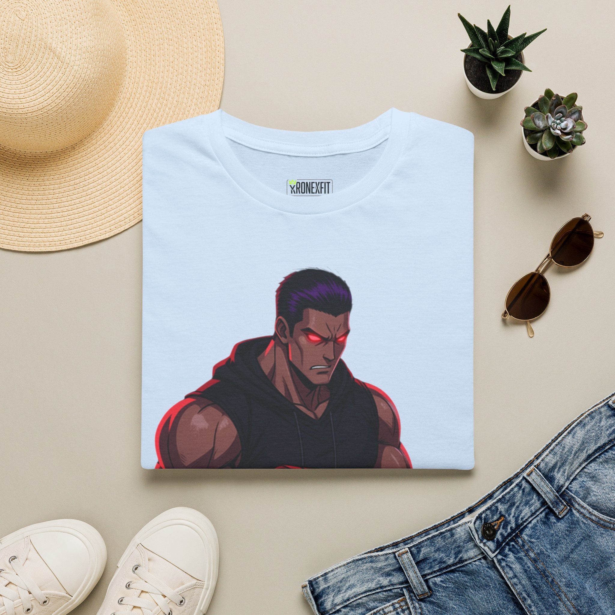 🥵💪💯Beast Mode Anime Gym Tee – Dark Warrior Muscle Shirt💯🔥