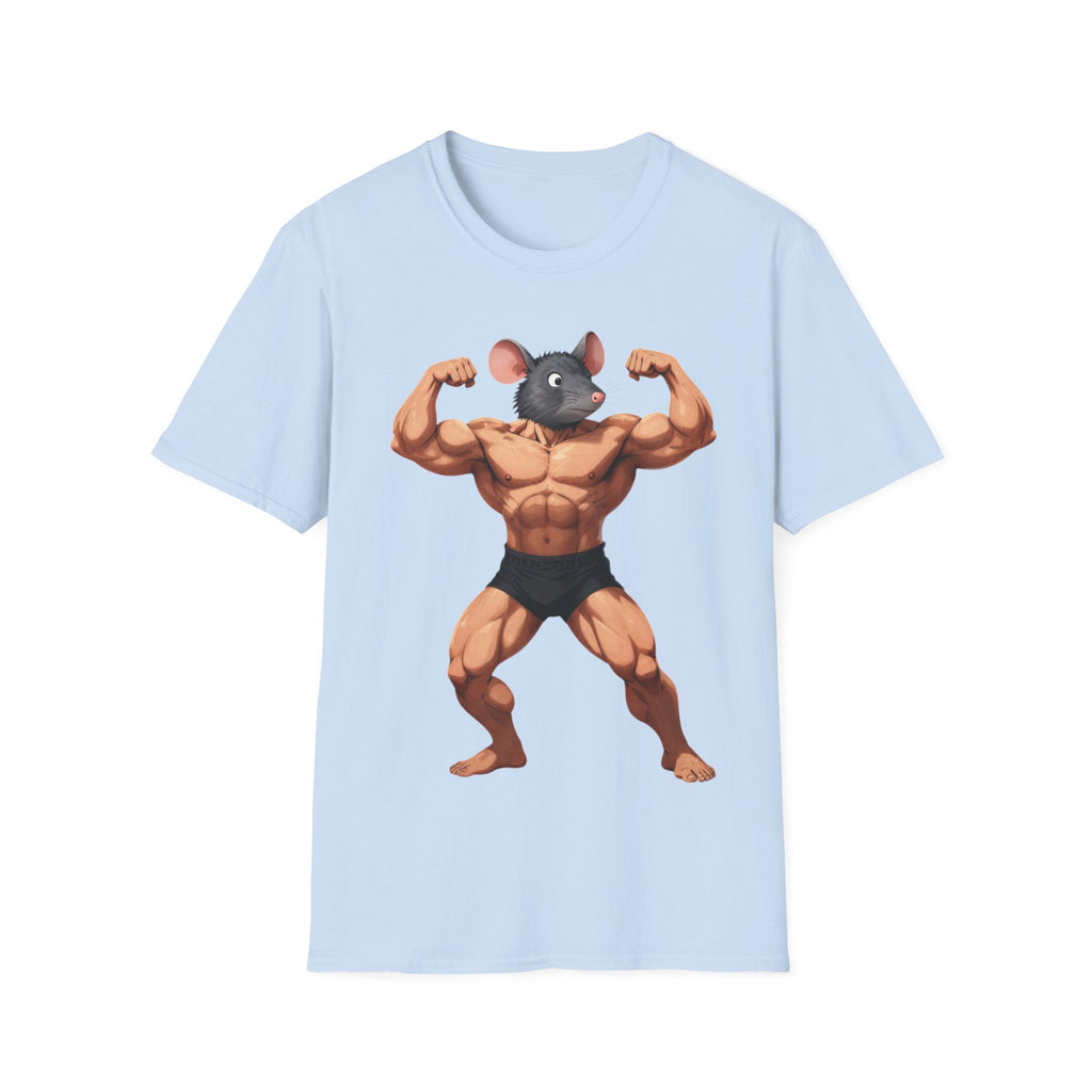 🔥🔥Muscle Rat T-Shirt — Funny Bodybuilder Mouse Fitness Tee🥵💪💪