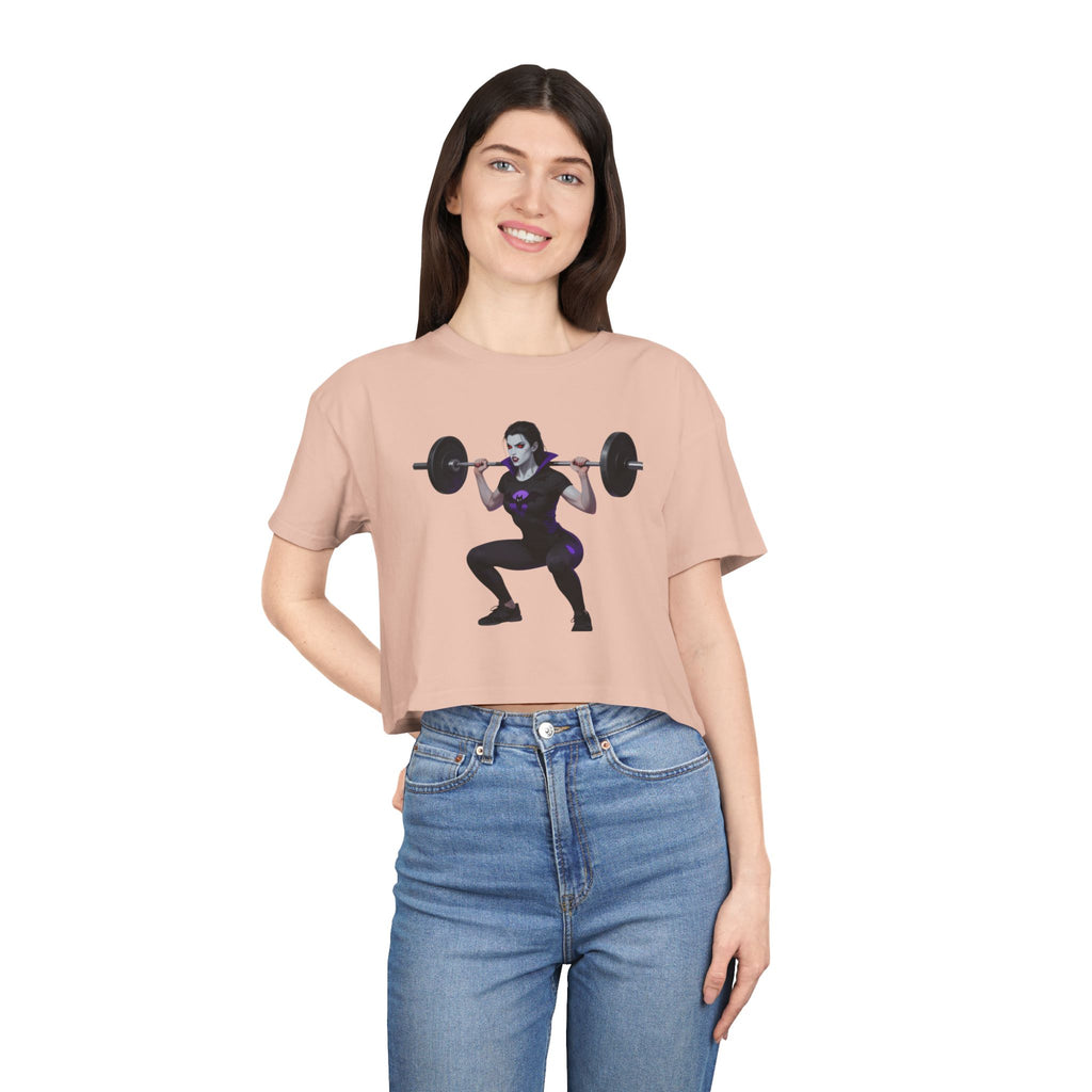 🔥💪Kronex Fit Train Like a Queen Crop Tee – Women's Gym Top🔥💯