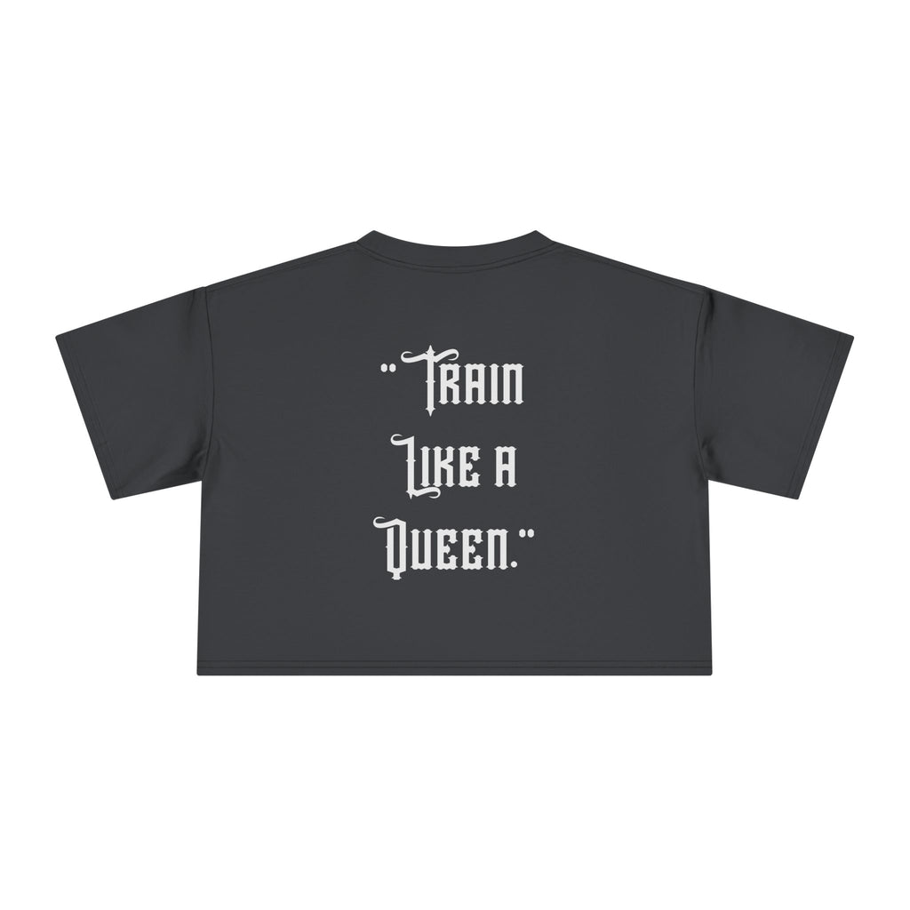 🔥💪Kronex Fit Train Like a Queen Crop Tee – Women's Gym Top🔥💯