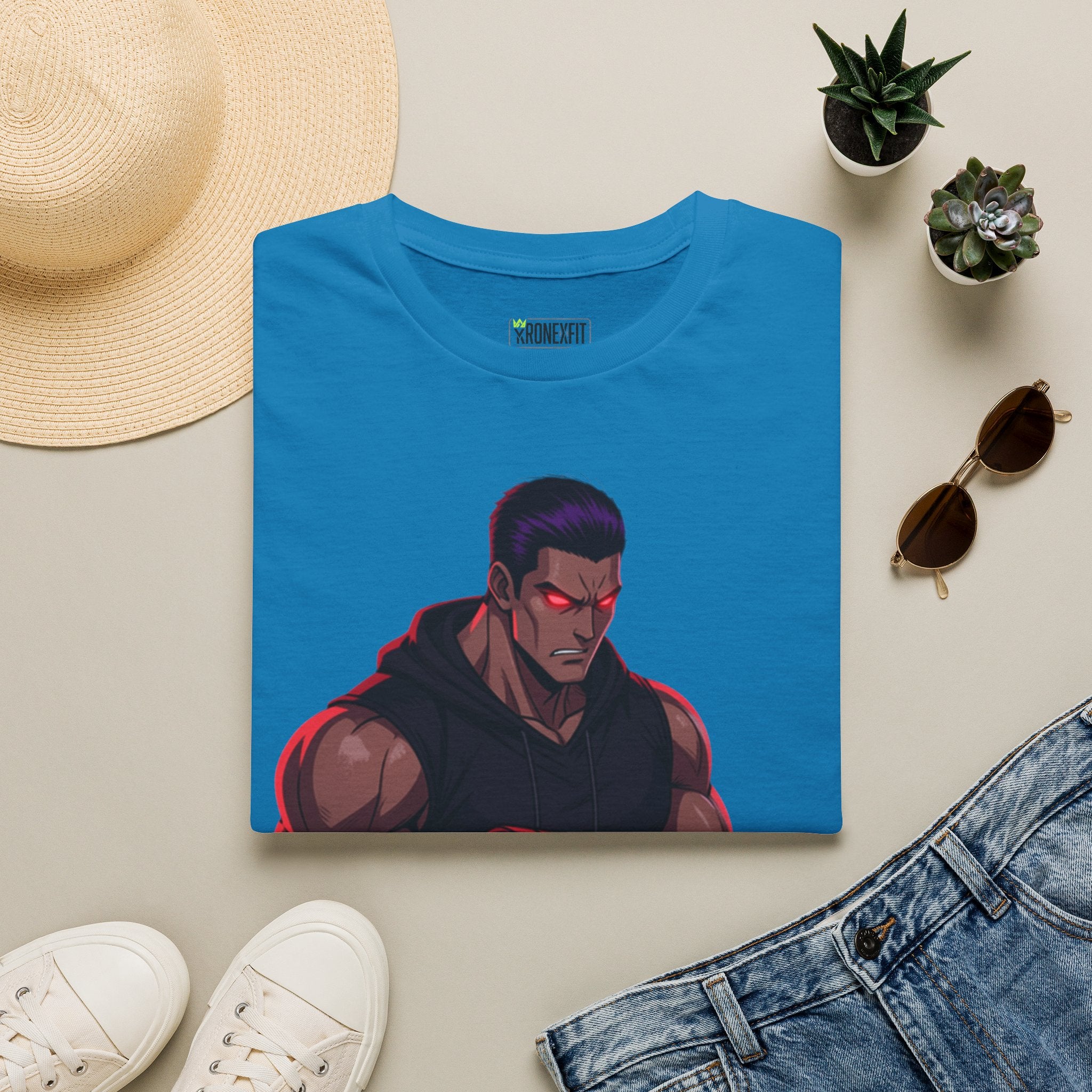 🥵💪💯Beast Mode Anime Gym Tee – Dark Warrior Muscle Shirt💯🔥