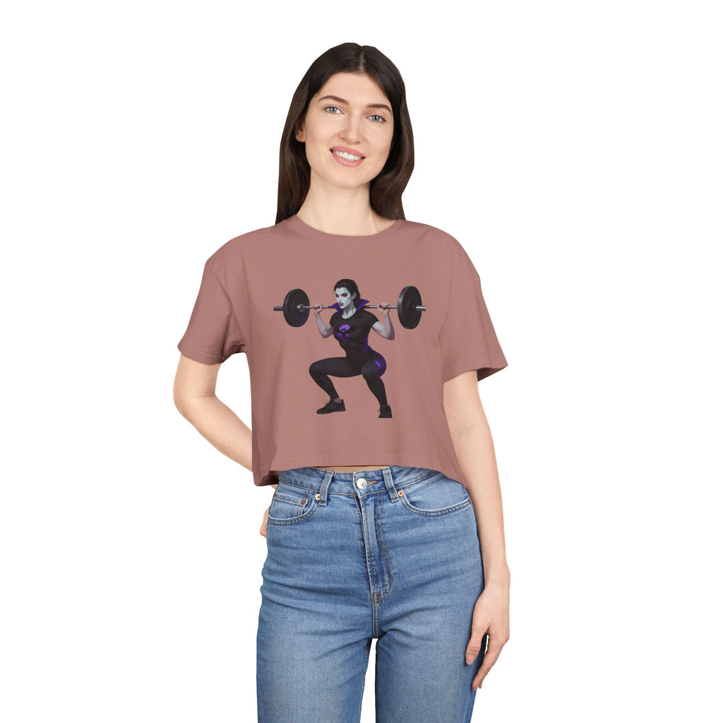 🔥💪Kronex Fit Train Like a Queen Crop Tee – Women's Gym Top🔥💯