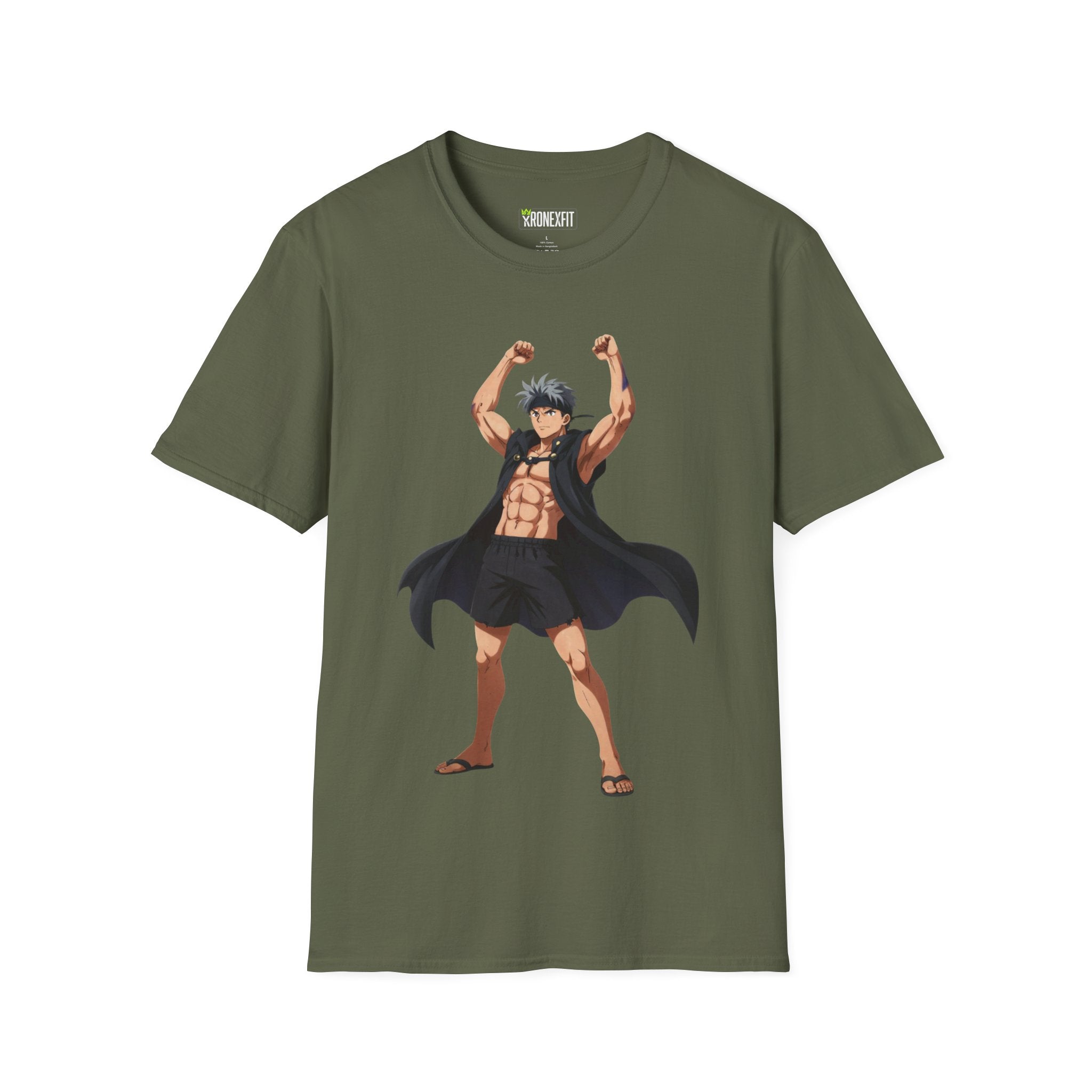 🥵🔥Kronex Fit Muscular Hero Tee – Anime Gym Graphic Shirt🔥💪
