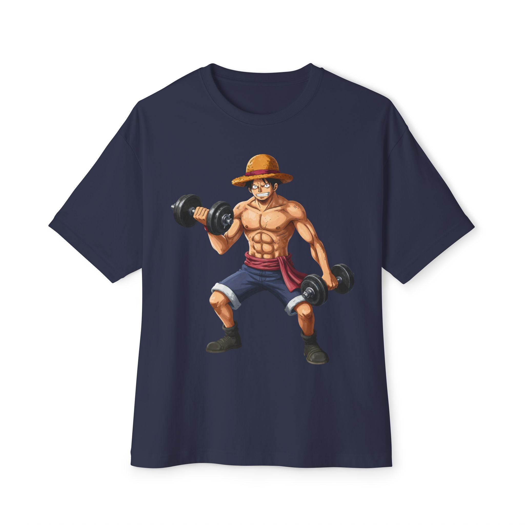 🔥No Mercy Just Muscle Tee — Straw Hat Lifter Graphic T-Shirt🔥