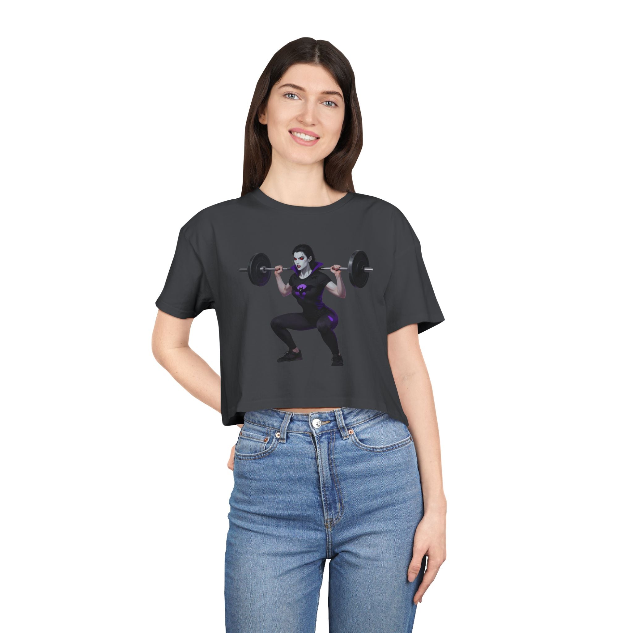 🔥💪Kronex Fit Train Like a Queen Crop Tee – Women's Gym Top🔥💯