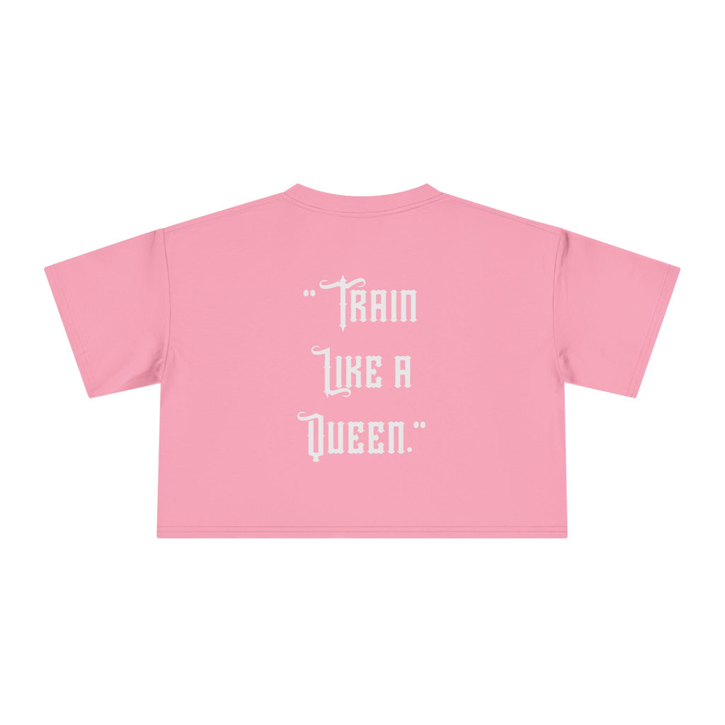🔥💪Kronex Fit Train Like a Queen Crop Tee – Women's Gym Top🔥💯