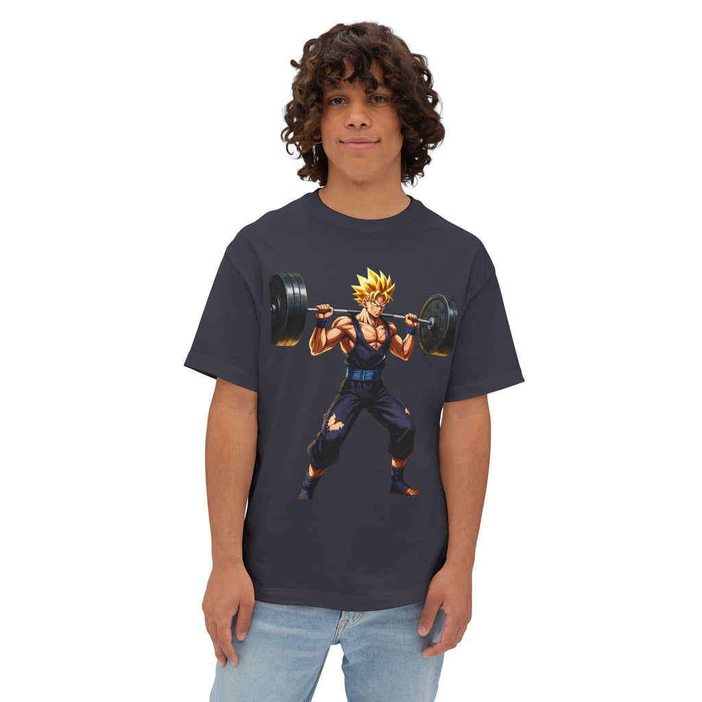 💯💪Anime Weightlifter Tee — Super Saiyan Barbell Workout T-Shirt🥵🔥