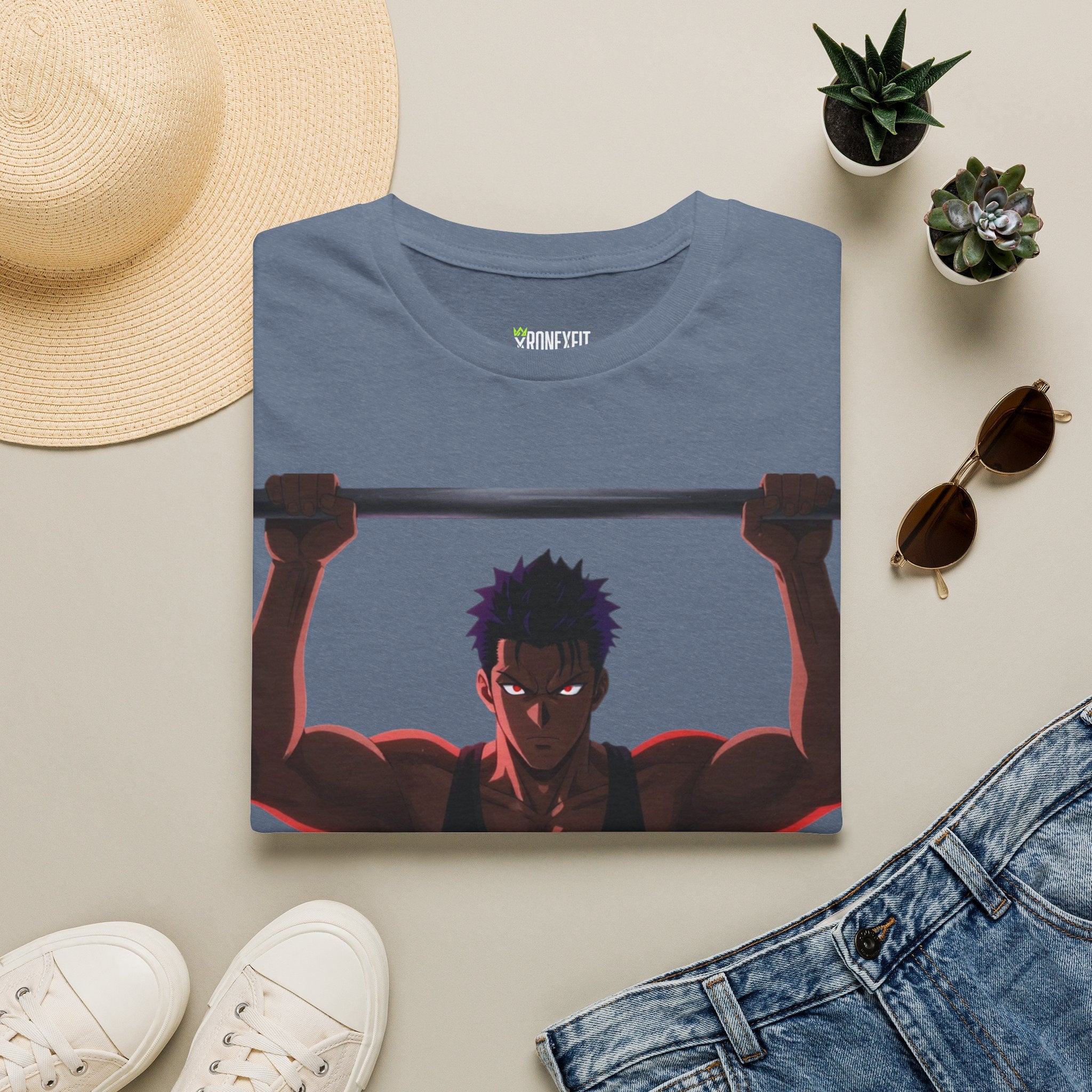 🔥Kronex Fit Shadow Warrior Tee – Anime Gym Graphic Shirt💯💪