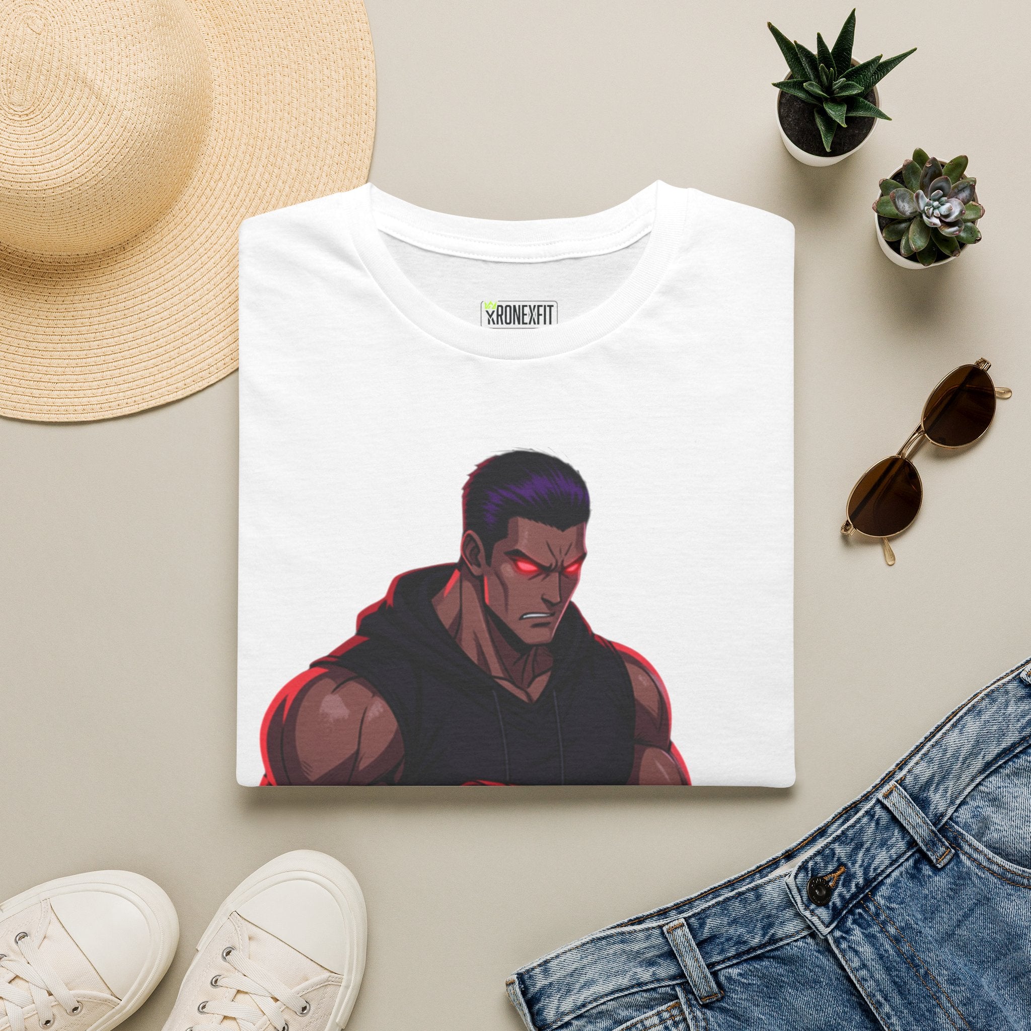 🥵💪💯Beast Mode Anime Gym Tee – Dark Warrior Muscle Shirt💯🔥