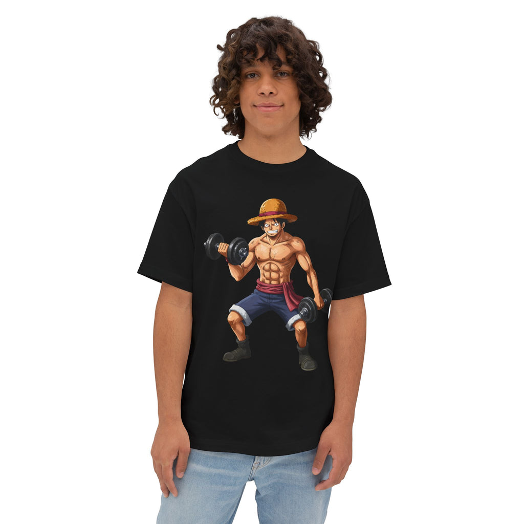 🔥No Mercy Just Muscle Tee — Straw Hat Lifter Graphic T-Shirt🔥