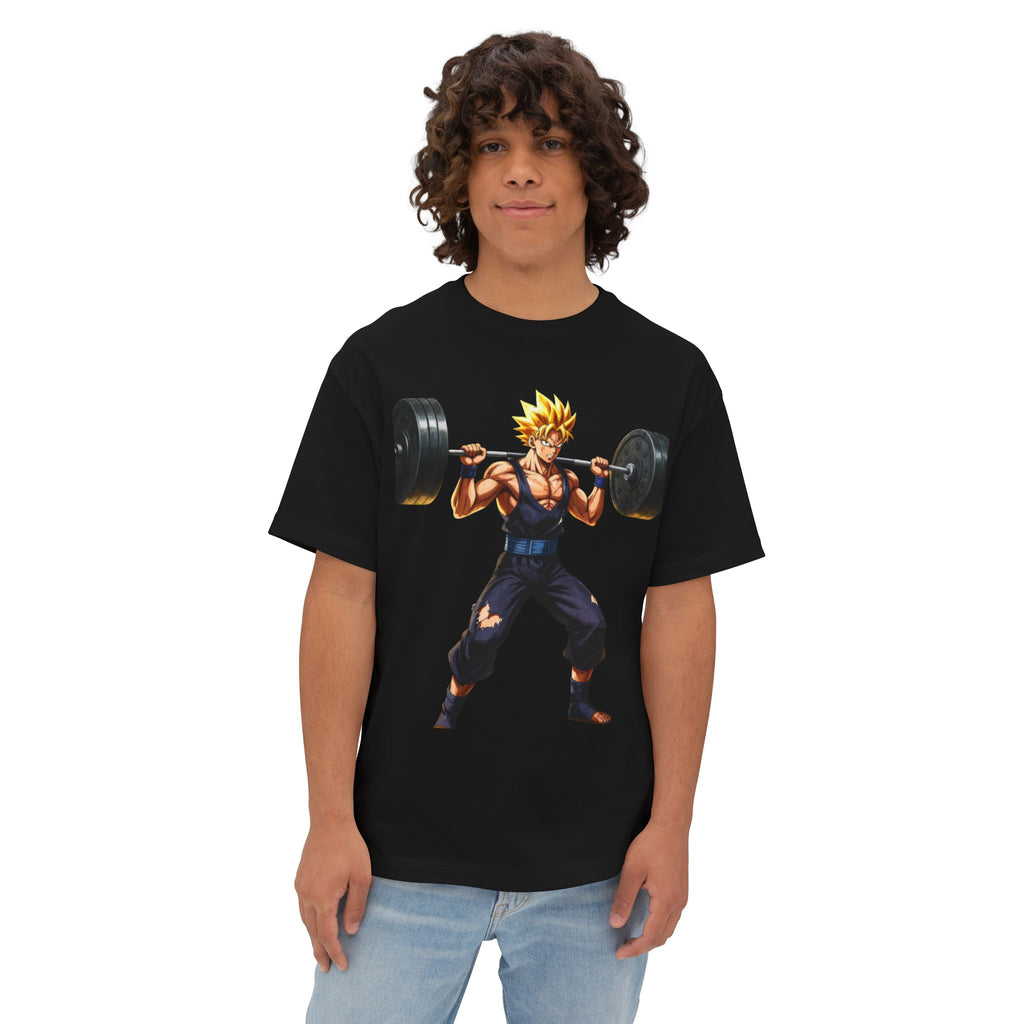 💯💪Anime Weightlifter Tee — Super Saiyan Barbell Workout T-Shirt🥵🔥
