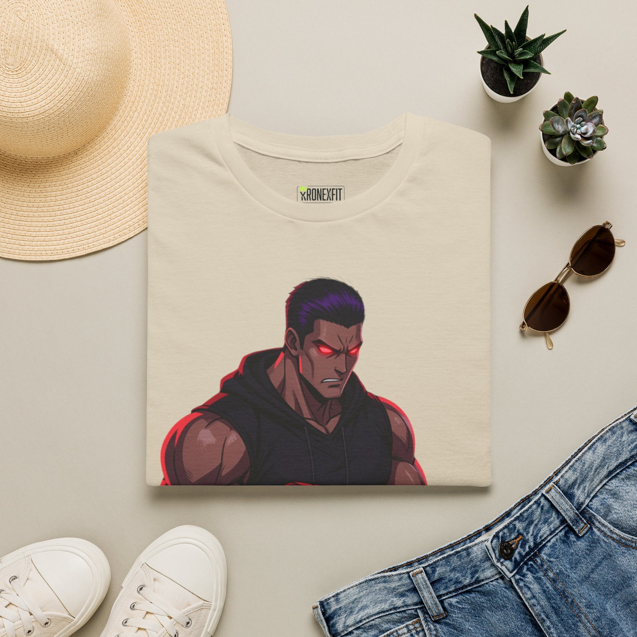 🥵💪💯Beast Mode Anime Gym Tee – Dark Warrior Muscle Shirt💯🔥