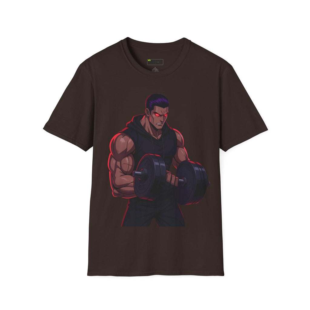 🥵💪💯Beast Mode Anime Gym Tee – Dark Warrior Muscle Shirt💯🔥