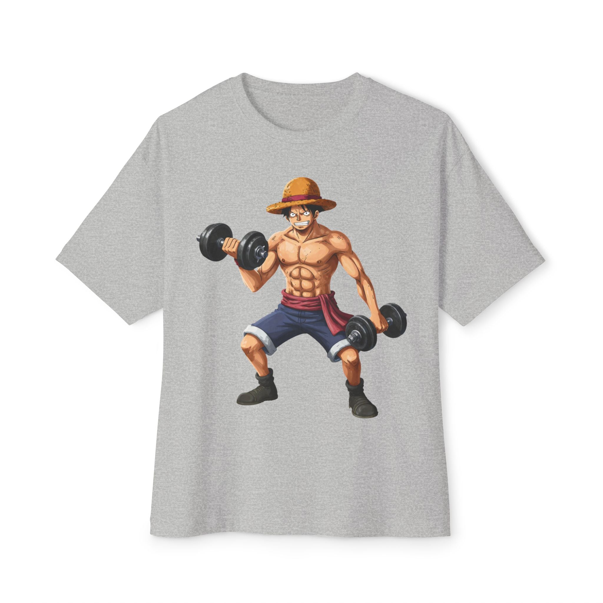 🔥No Mercy Just Muscle Tee — Straw Hat Lifter Graphic T-Shirt🔥