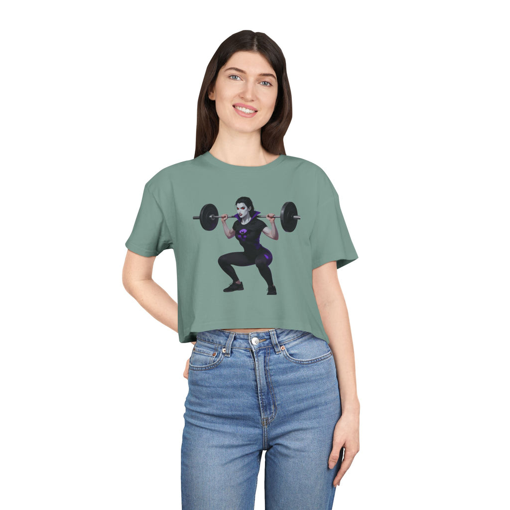 🔥💪Kronex Fit Train Like a Queen Crop Tee – Women's Gym Top🔥💯
