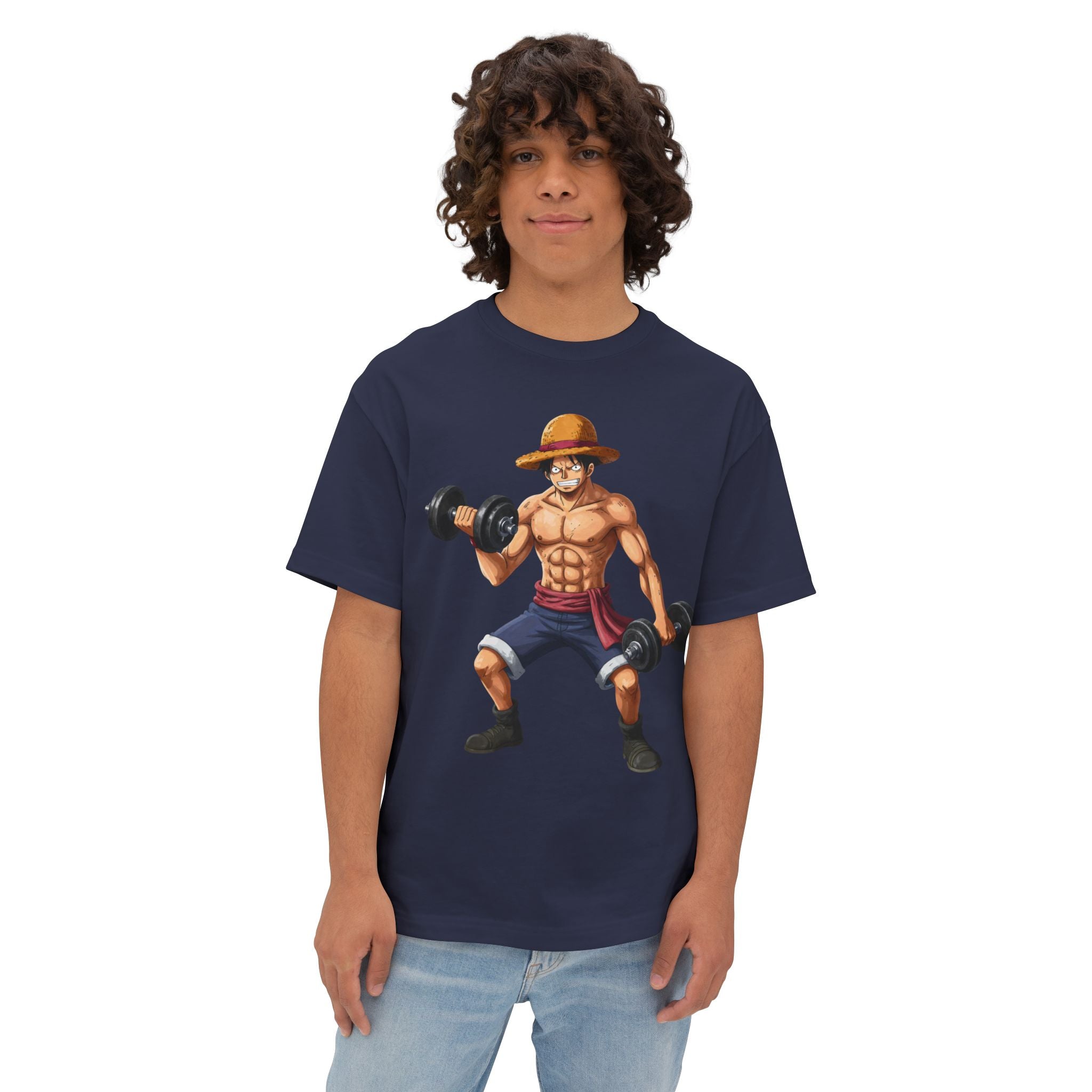 🔥No Mercy Just Muscle Tee — Straw Hat Lifter Graphic T-Shirt🔥