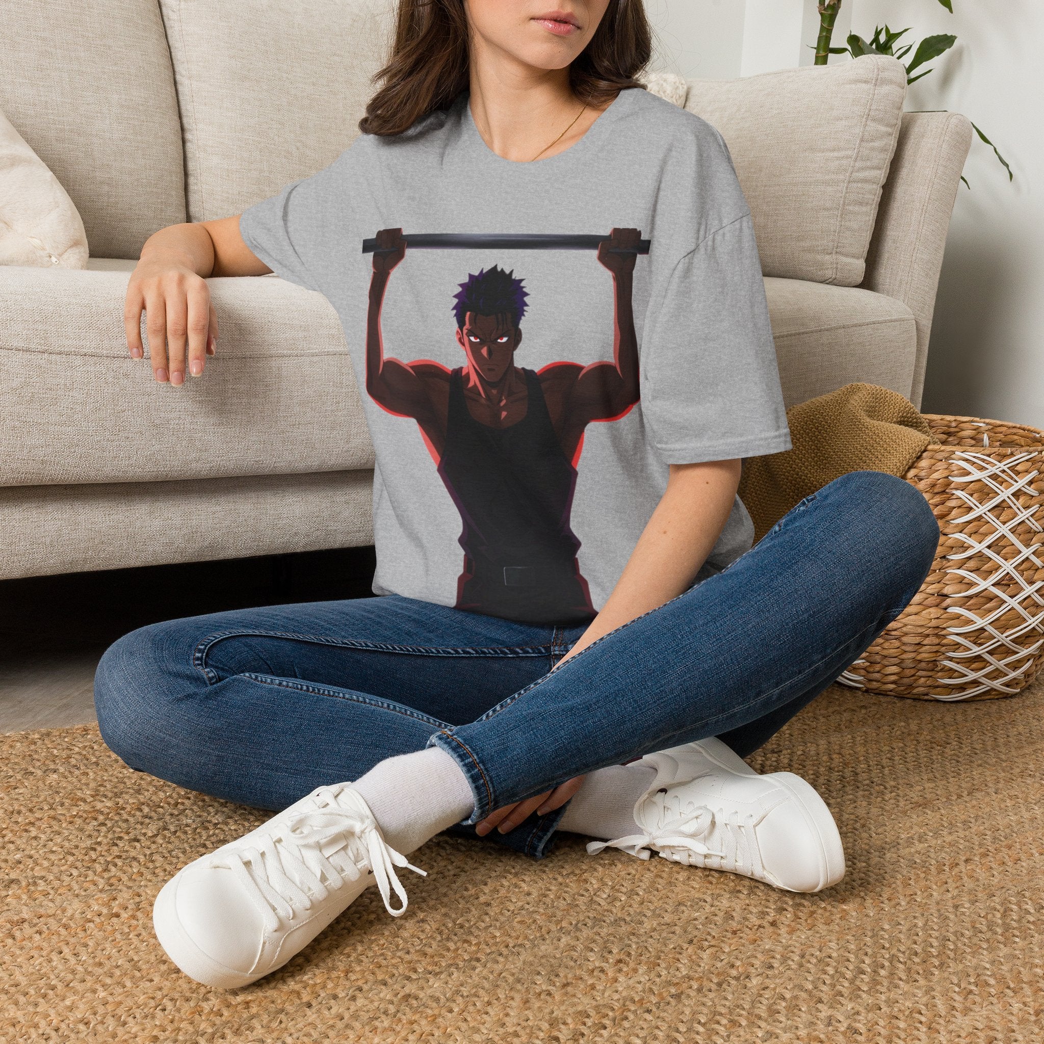 🔥Kronex Fit Shadow Warrior Tee – Anime Gym Graphic Shirt💯💪