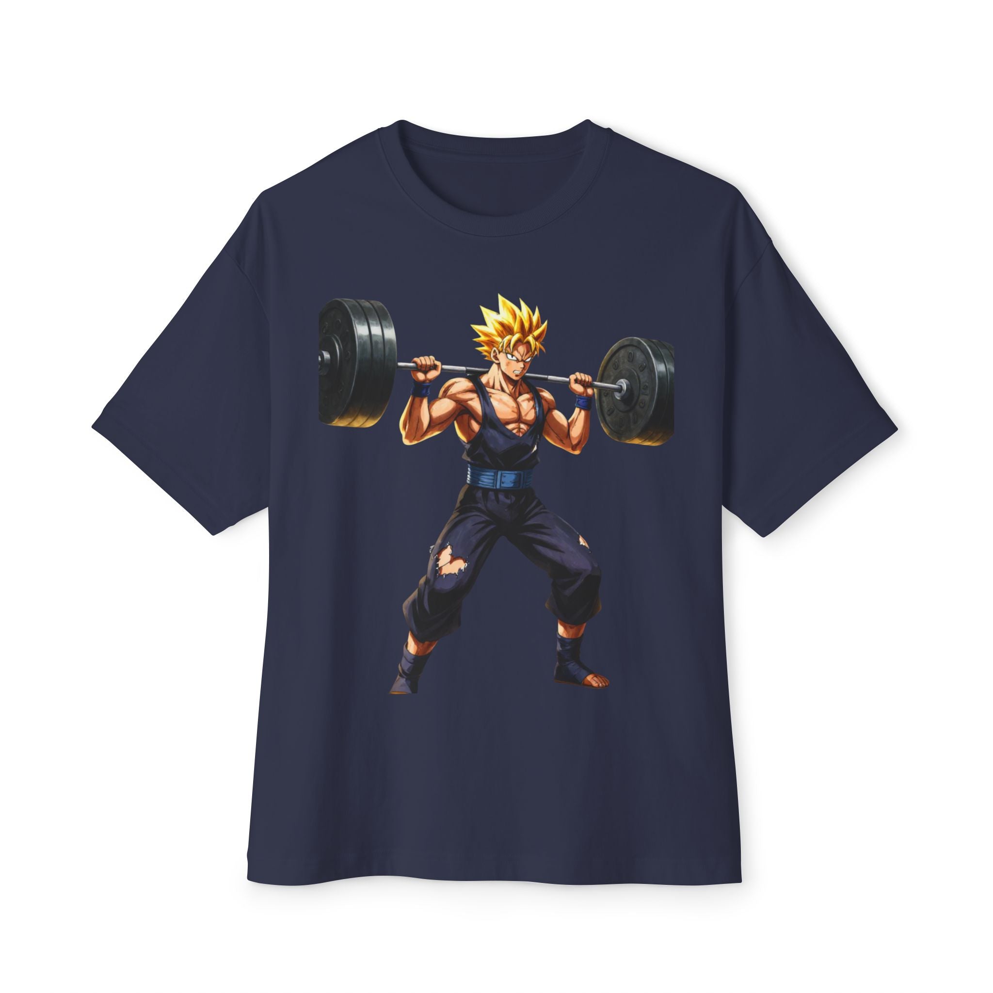 💯💪Anime Weightlifter Tee — Super Saiyan Barbell Workout T-Shirt🥵🔥